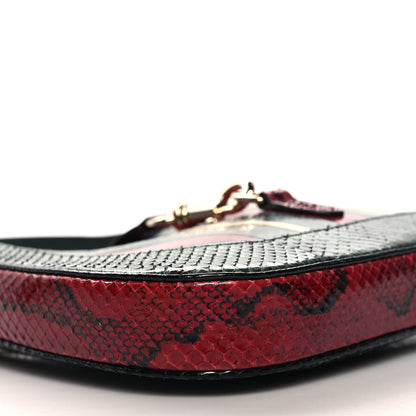 Gucci Snakeskin Web Small Jackie 1961 Hobo Green 9 of 11