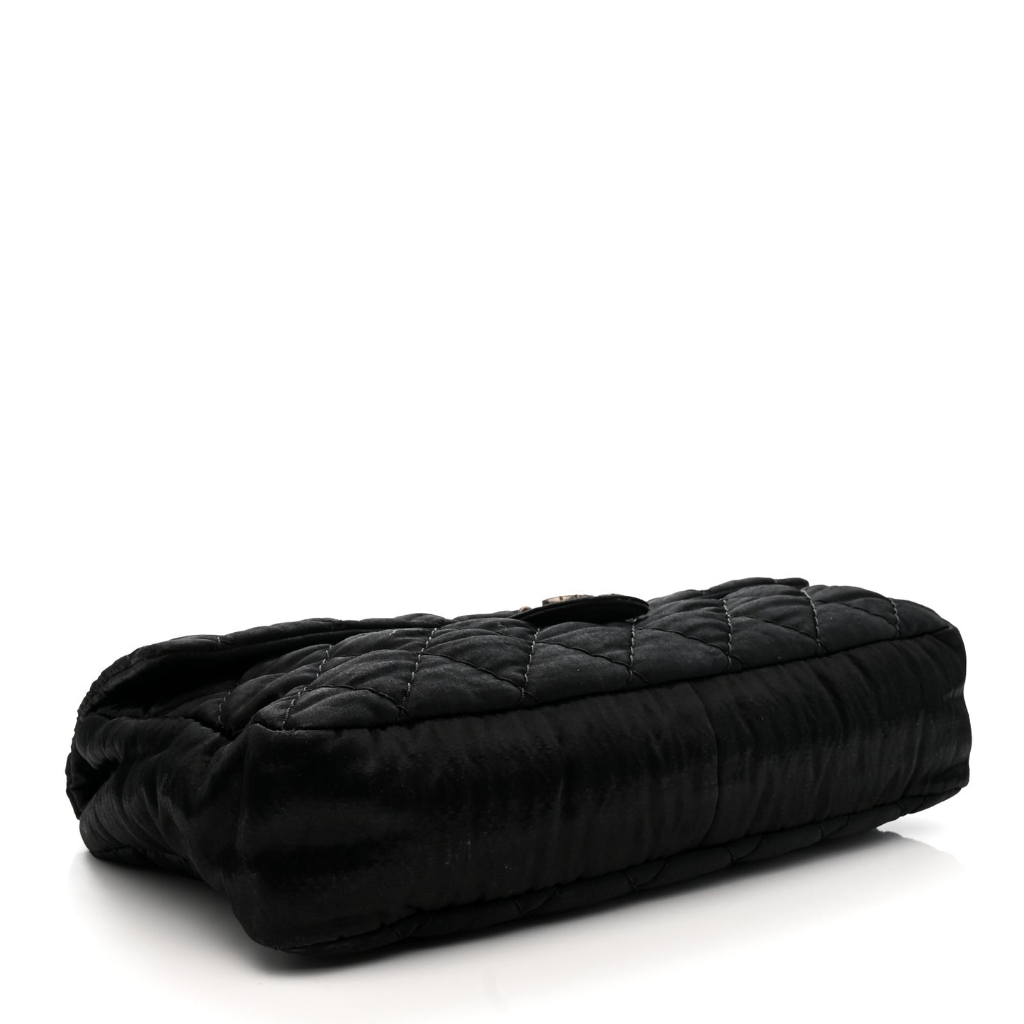 Satin Quilted XL Flap Black