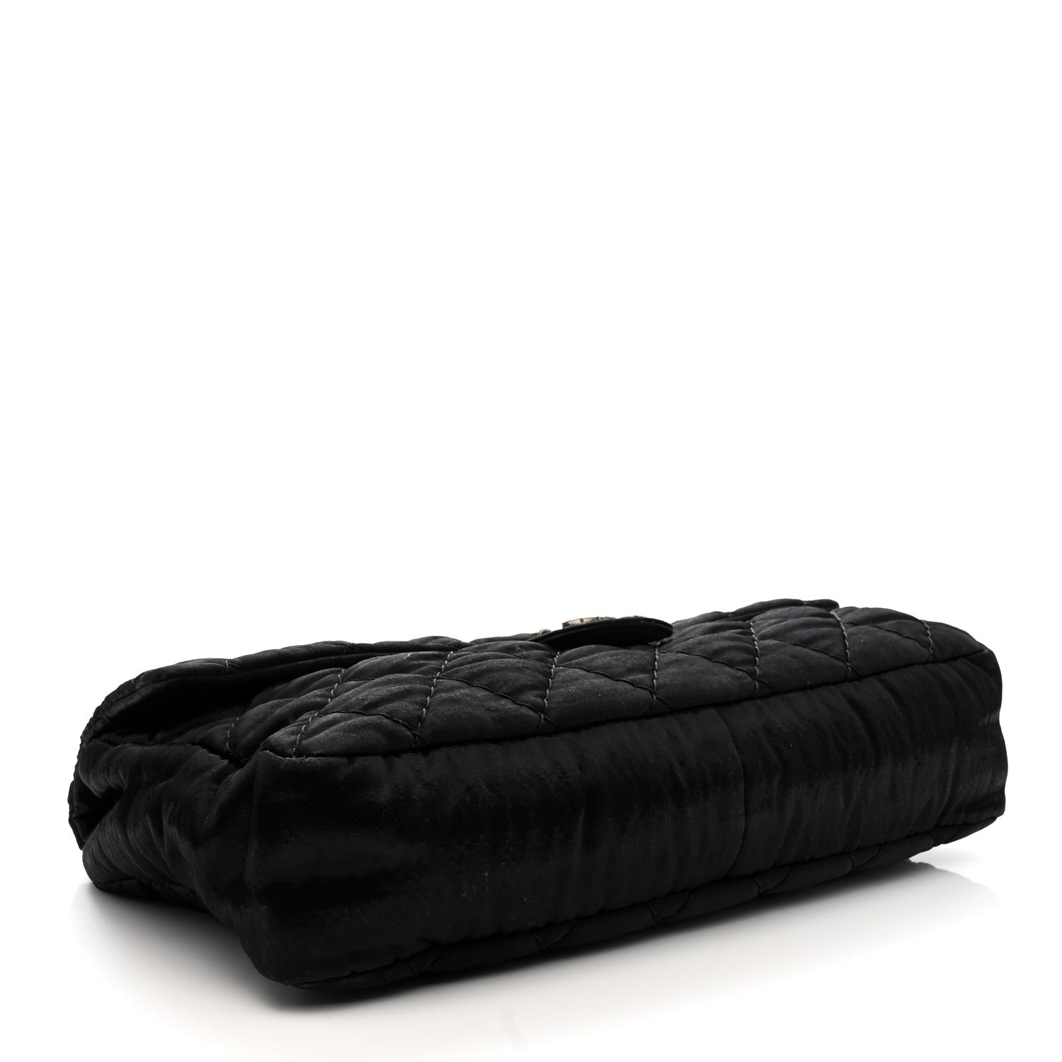 Chanel Satin Quilted XL Flap Black 4 of 10