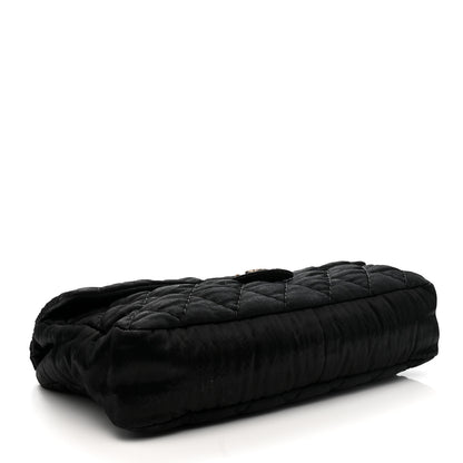 Chanel Satin Quilted XL Flap Black 4 of 10