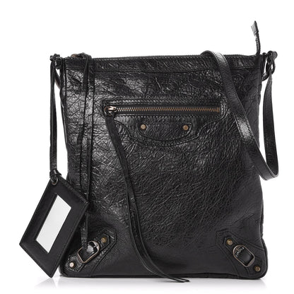 Balenciaga Agneau Classic Hardware Flat Crossbody Black 1 of 7