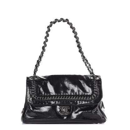 Chanel Patent Large Luxe Ligne Flap Black 1 of 7