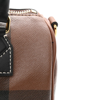 Burberry E-canvas Check Mini Bowling Bag Dark Birch Brown 8 of 8
