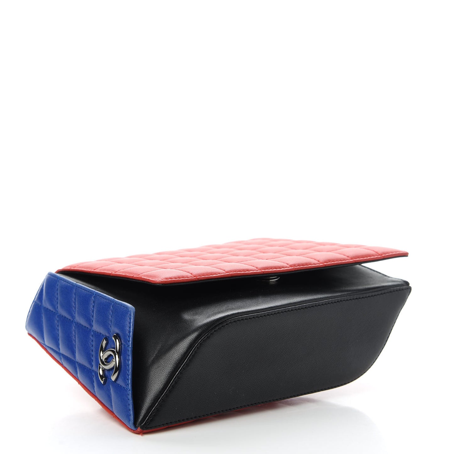 Lambskin Quilted Fresh Air Clutch Black Red Blue
