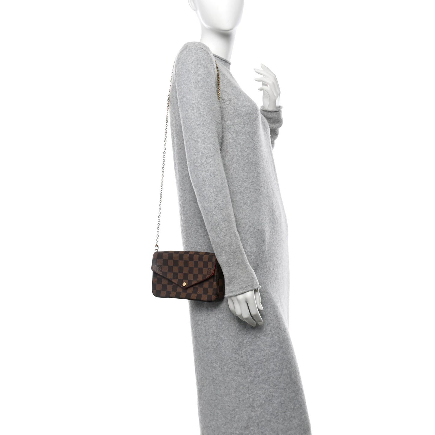 Damier Ebene Pochette Felicie Chain Wallet