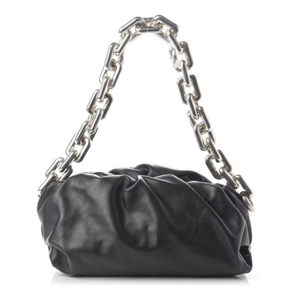 Bottega Veneta Calfskin The Pouch Chain Black 1 of 9
