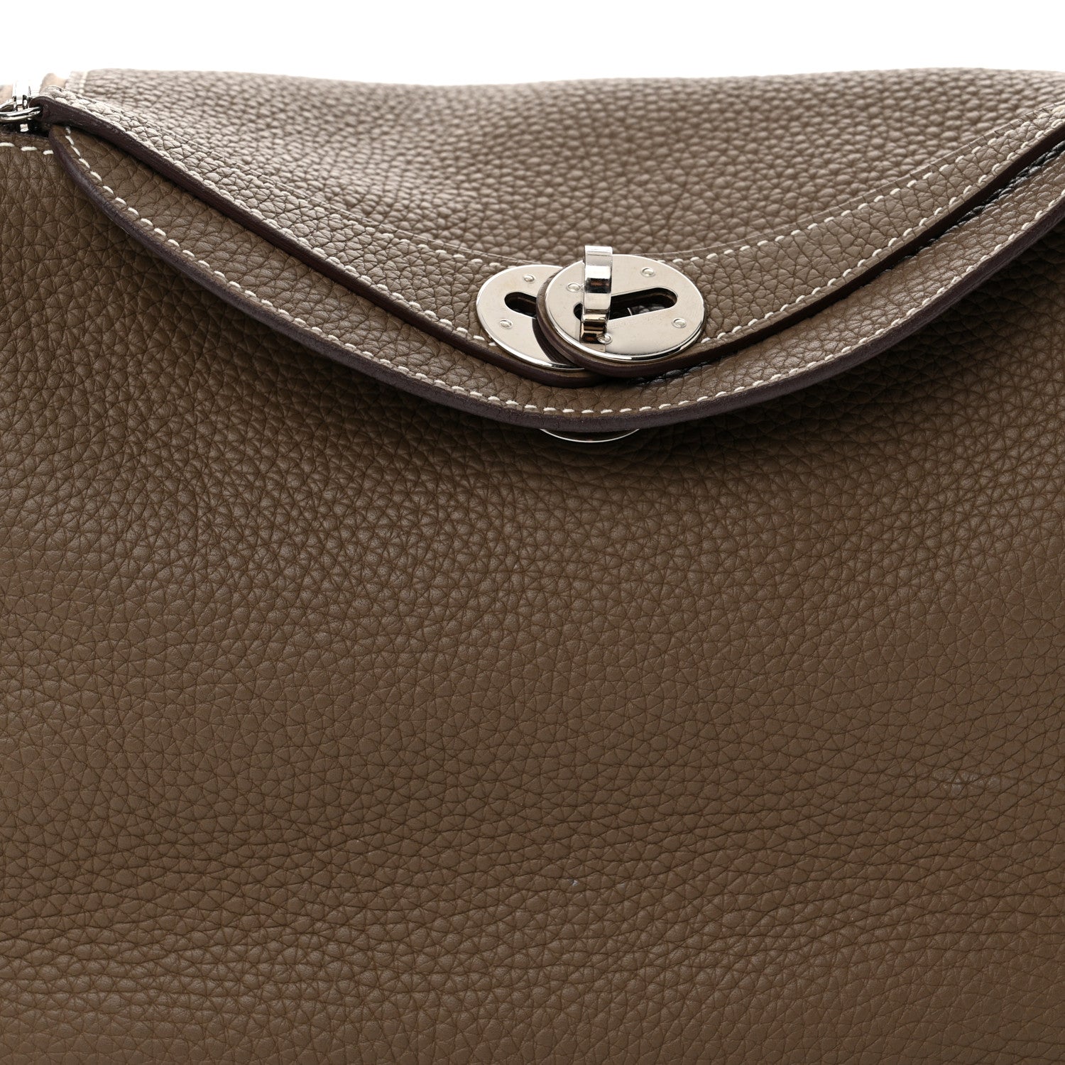 Hermes Taurillon Clemence Lindy 26 Etoupe 8 of 12