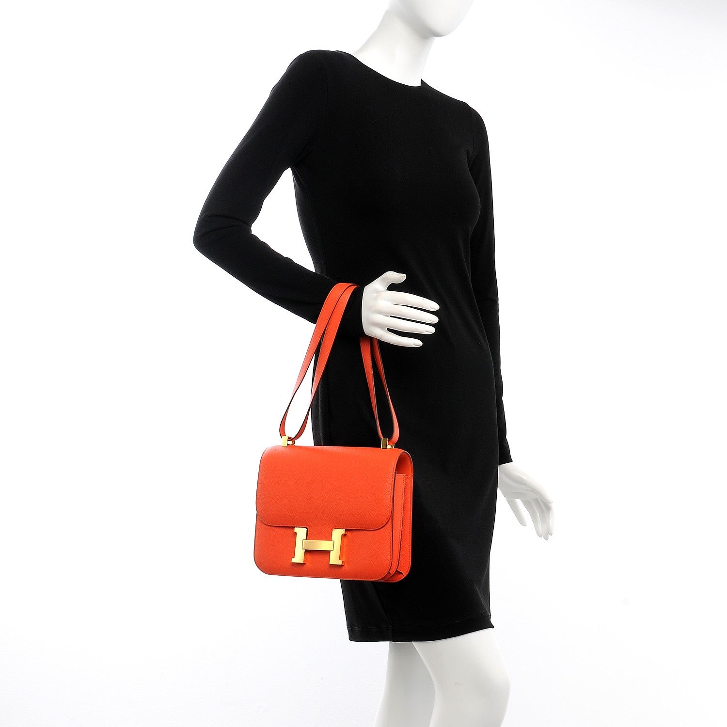 Hermes Evercolor Constance 24 Orange Poppy 3 of 23