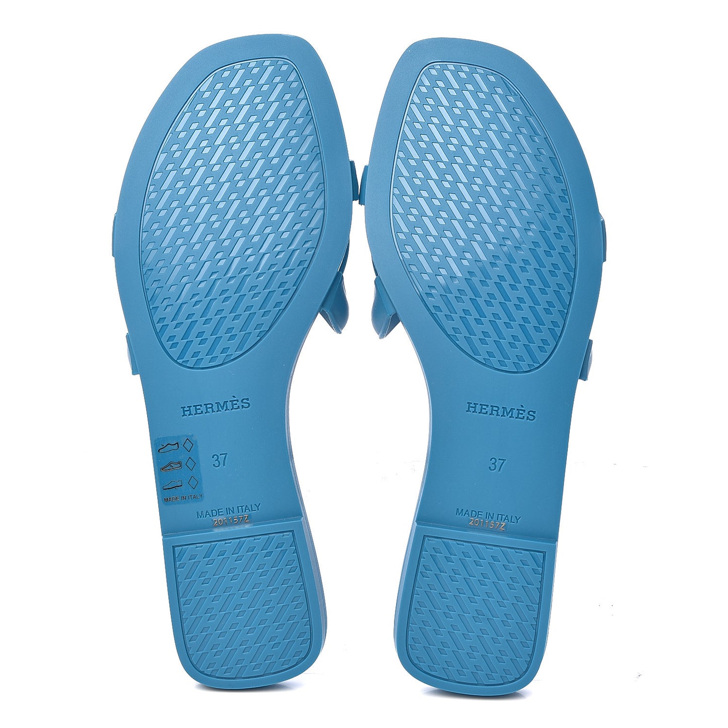 Rubber Aloha Sandals 37 Bleu Vif