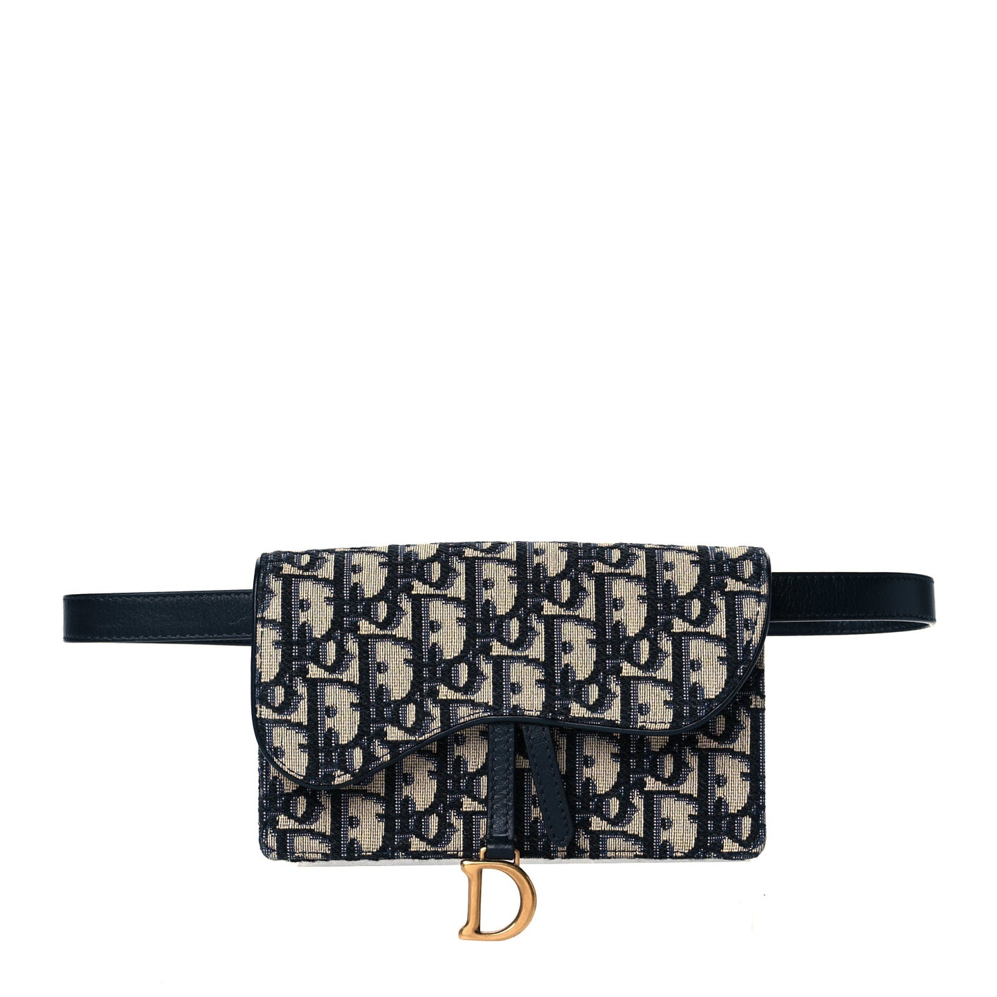 Oblique Saddle Belt Bag Blue