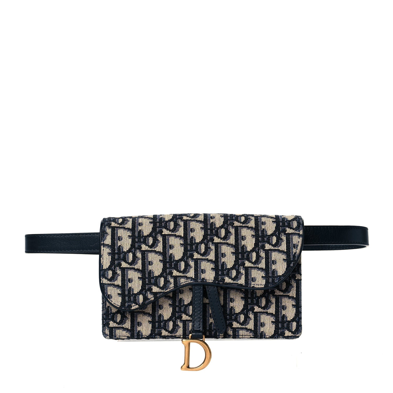 Christian Dior Oblique Saddle Belt Bag Blue 1 of 10