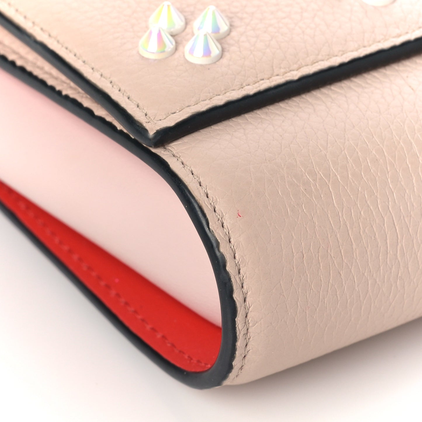 Calfskin Spikes Loubinthesky Paloma Clutch Ballerina