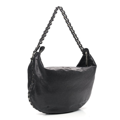 Chanel Calfskin Modern Chain Hobo Black 3 of 9