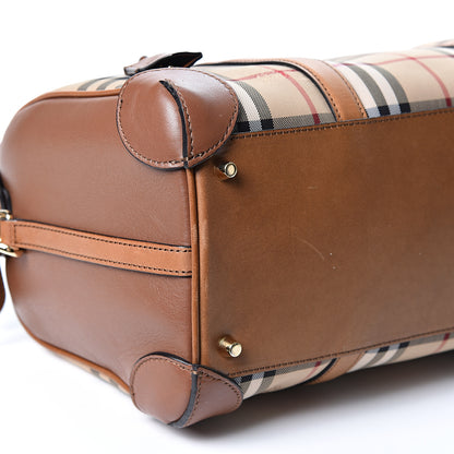Burberry Horseferry Check Medium Alchester Bowling Bag Tan 10 of 11