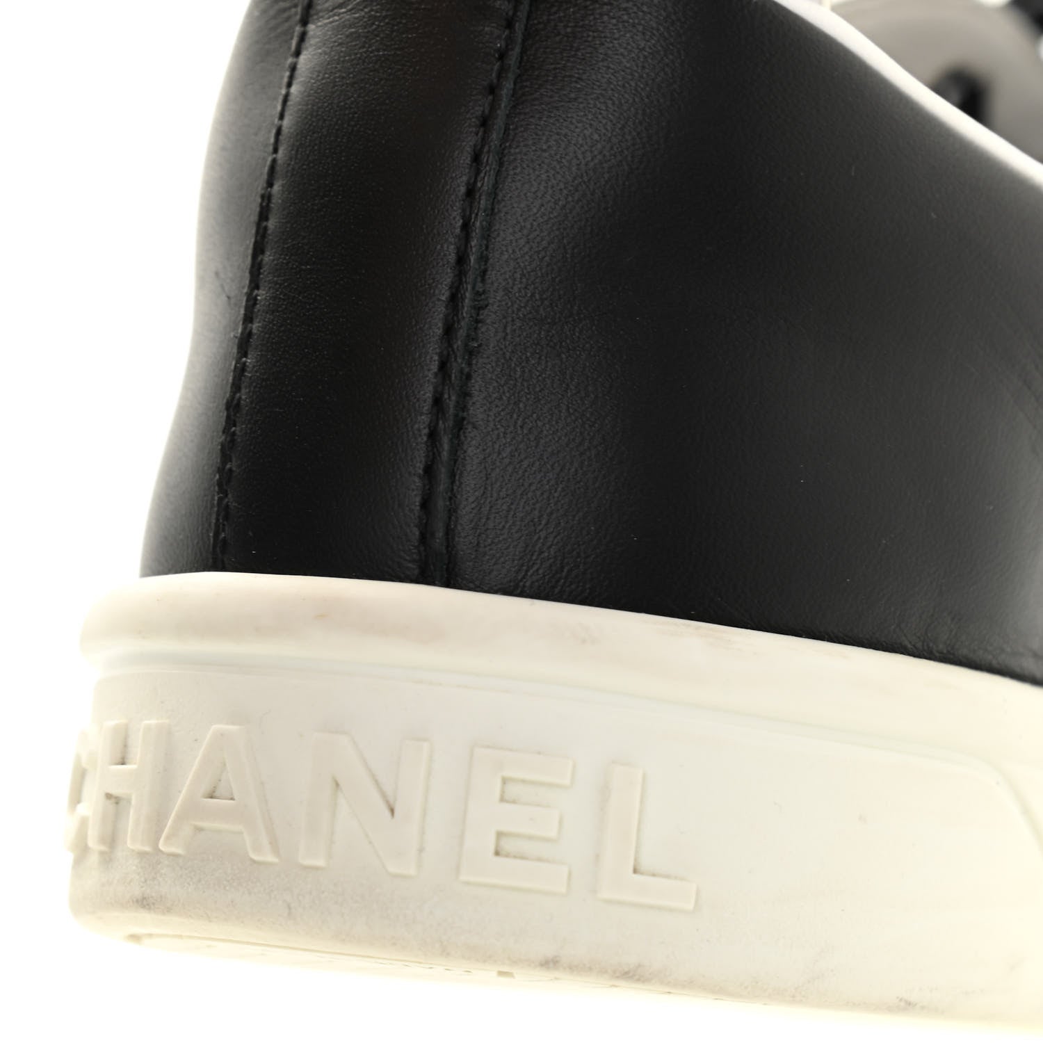 Chanel Calfskin CC Womens Sneakers 40 Black 8 of 17