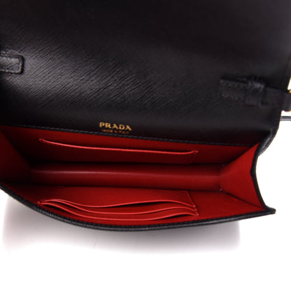 Prada Saffiano Lux Crossbody Bag Black 5 of 9