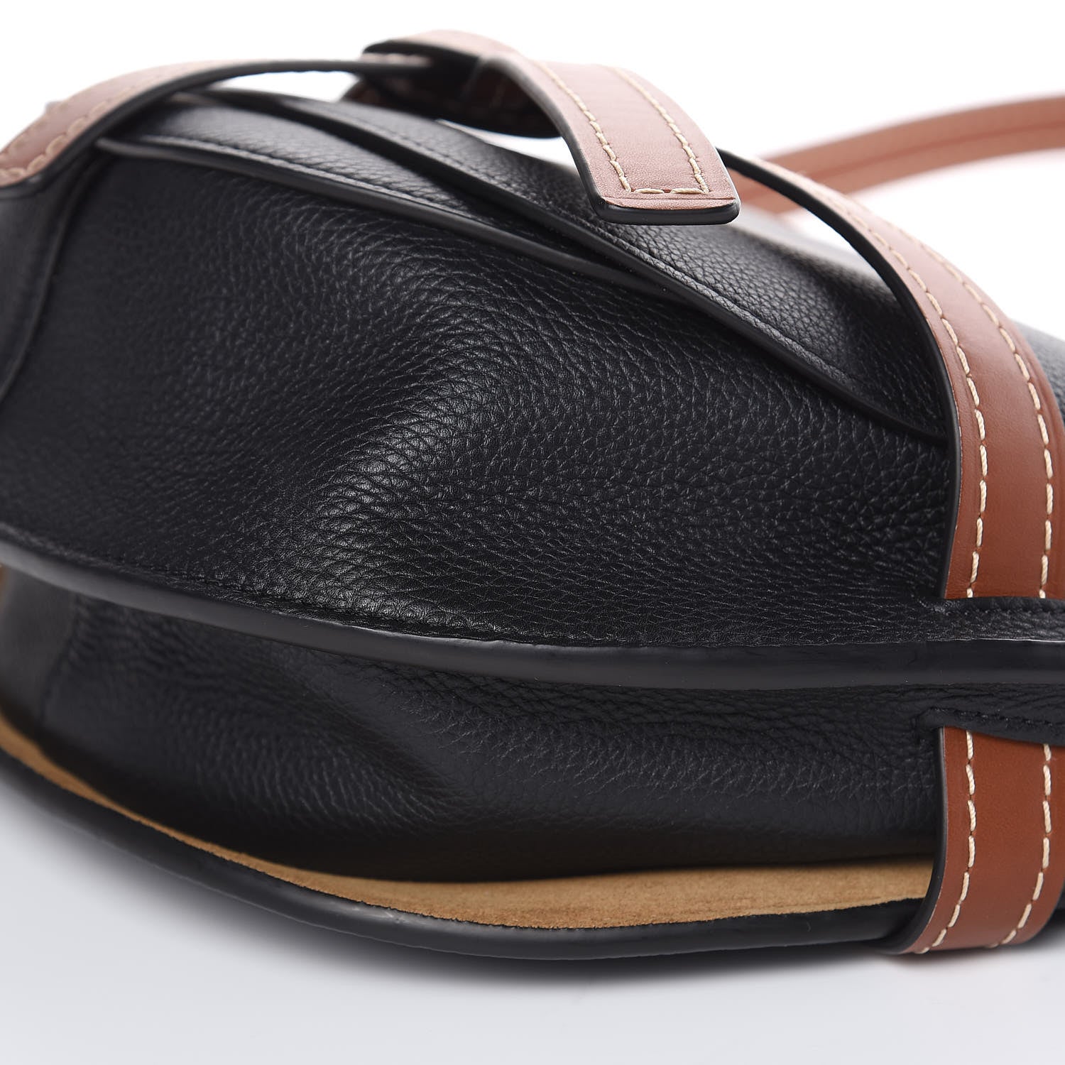 Loewe Grained Calfskin Small Gate Crossbody Bag Pecan Black 9 of 9