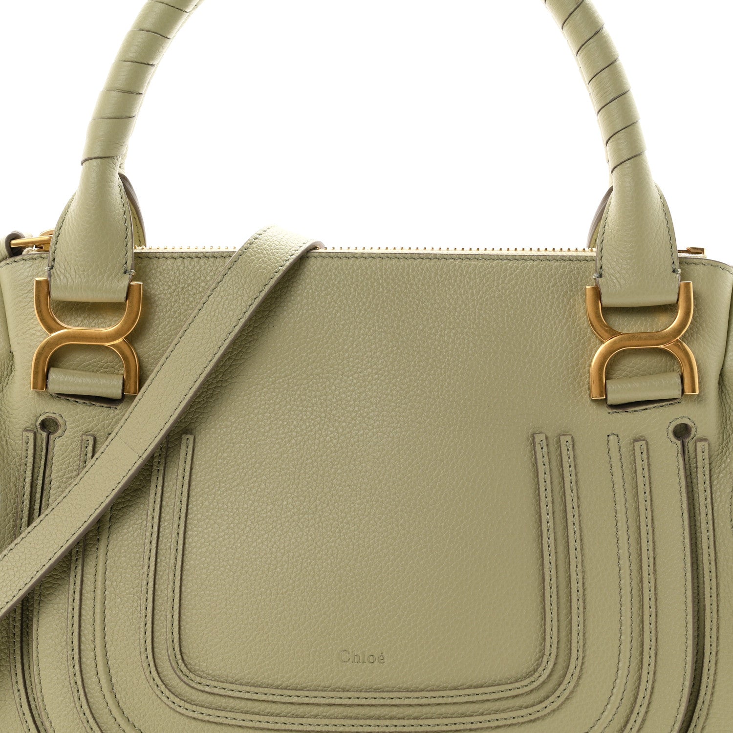 Chloe Calfskin Medium Marcie Satchel Faded Green 8 of 10