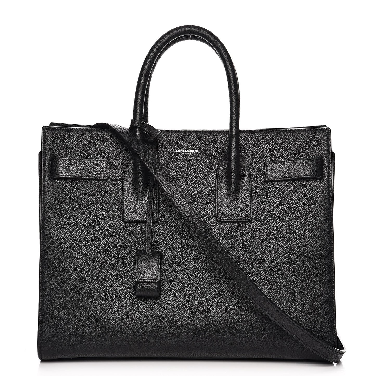 Grained Calfskin Small Sac De Jour Black