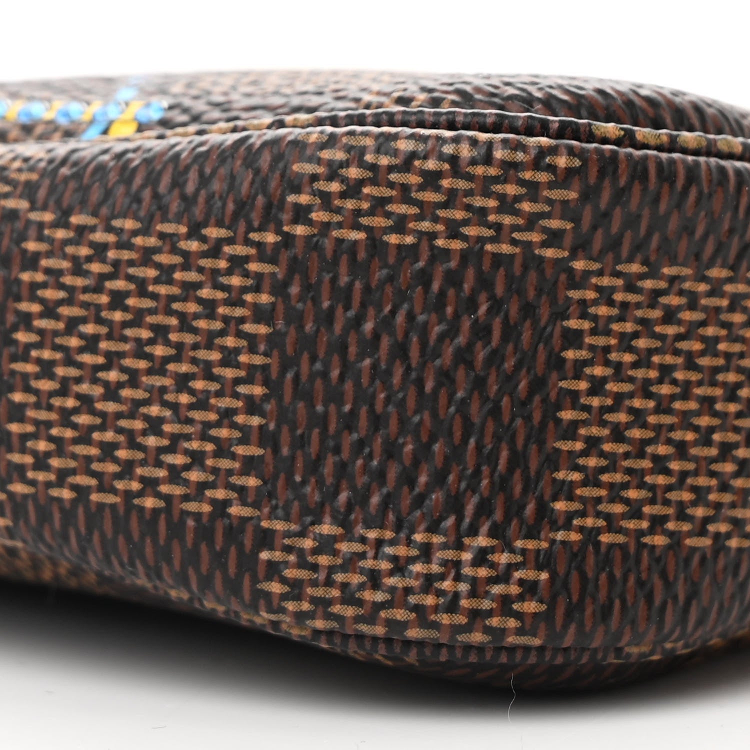 Louis Vuitton Damier Ebene 2020 Christmas Animation Big Wheel Mini Pochette Accessories Rose Ballerine 10 of 11