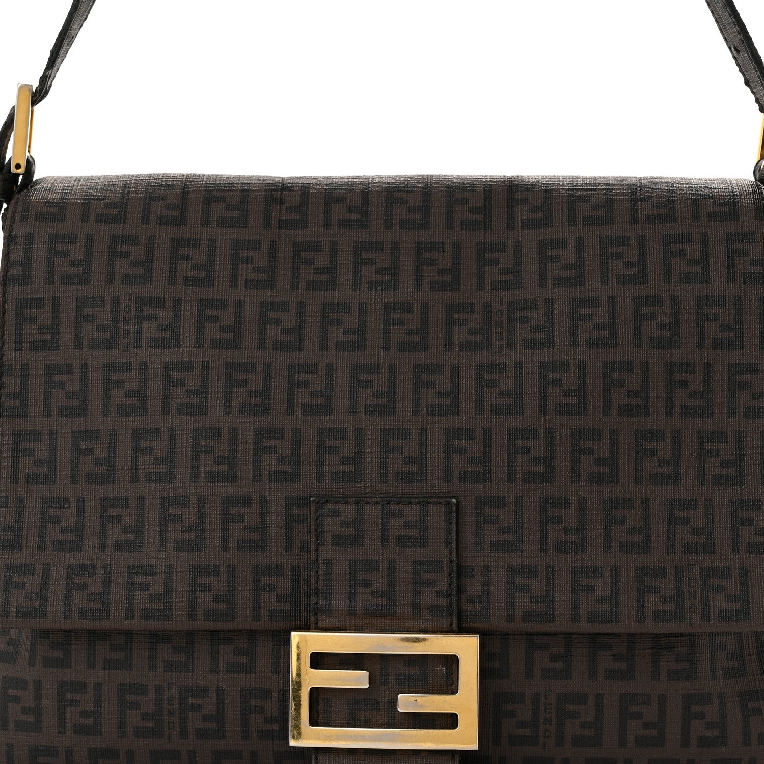 Fendi Zucchino Spalmati Forever Mama Baguette Moro Black 8 of 11