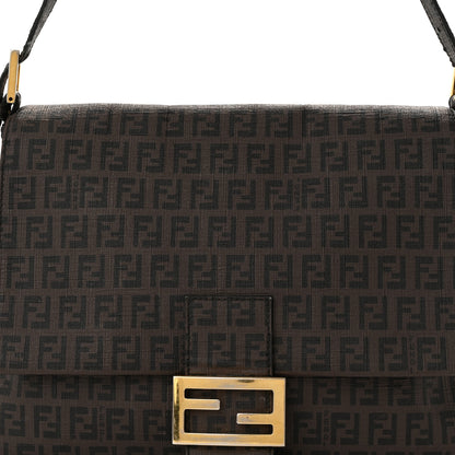 Fendi Zucchino Spalmati Forever Mama Baguette Moro Black 8 of 11