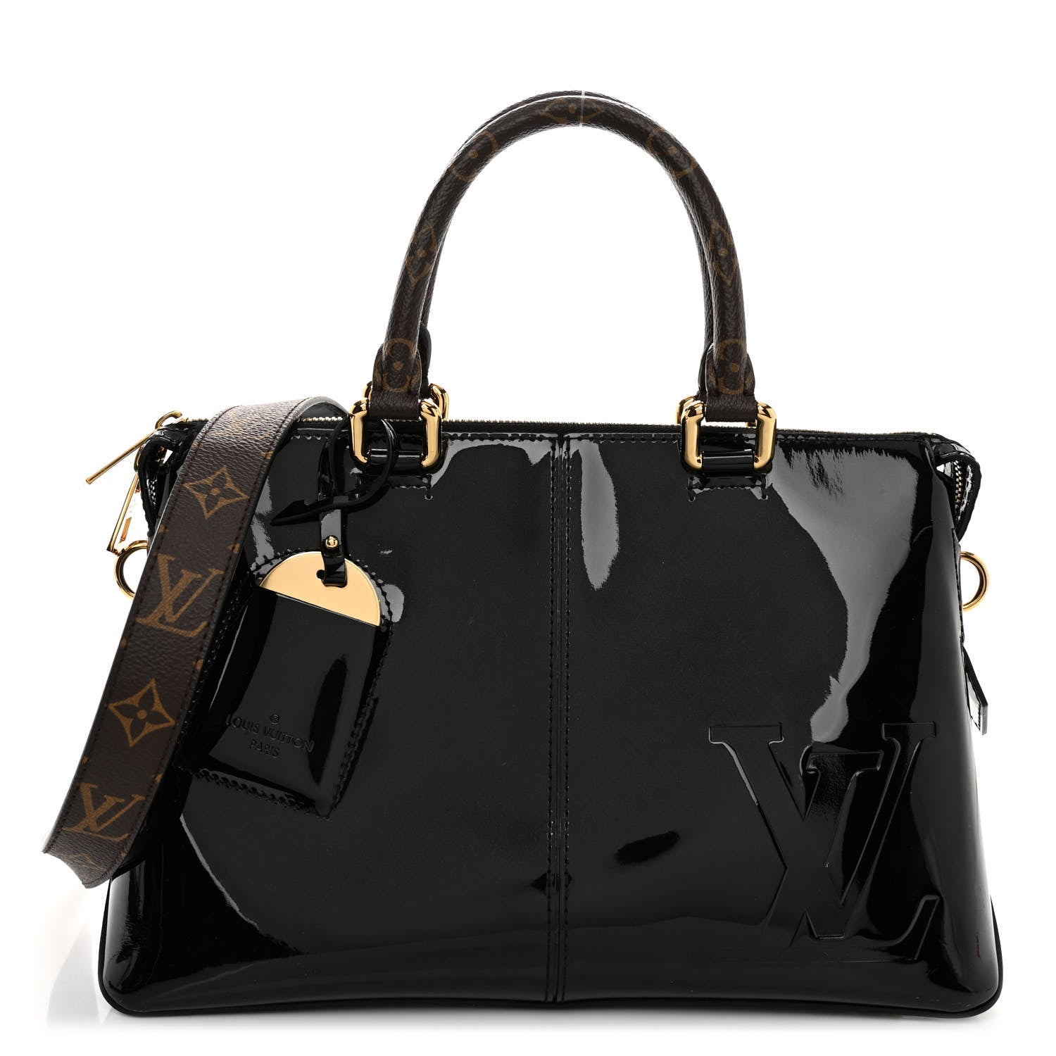 Louis Vuitton Patent Calfskin Miroir Tote Black 1 of 10