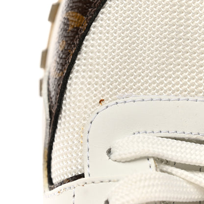 Louis Vuitton Calfskin Monogram Run Away Sneakers 37.5 White 15 of 17