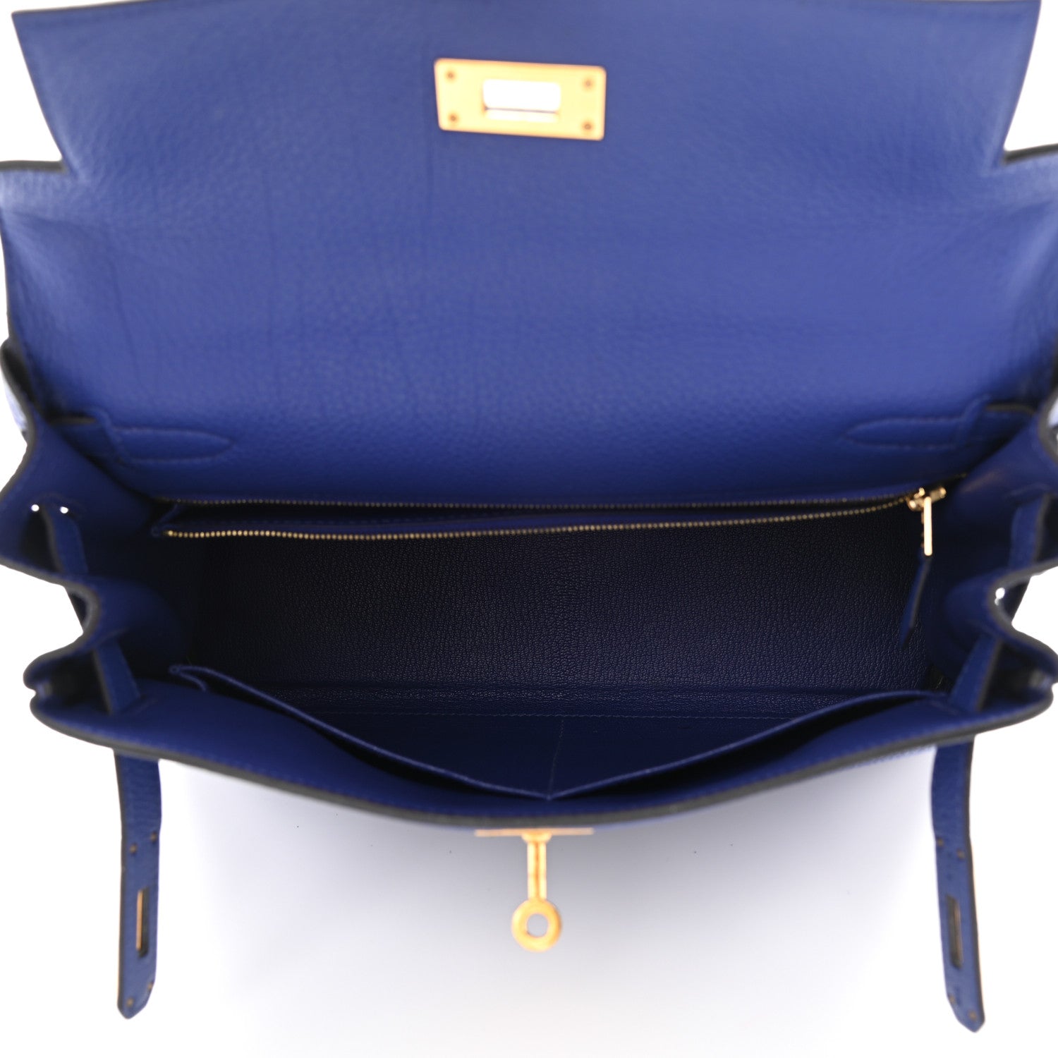 Hermes Togo Kelly Retourne 28 Bleu Electrique 5 of 12