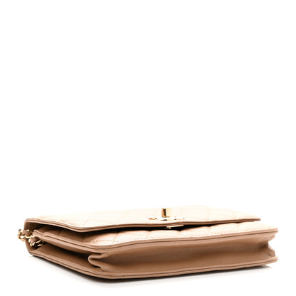 Chanel Lambskin Quilted Trendy CC Wallet On Chain WOC Beige 4 of 12