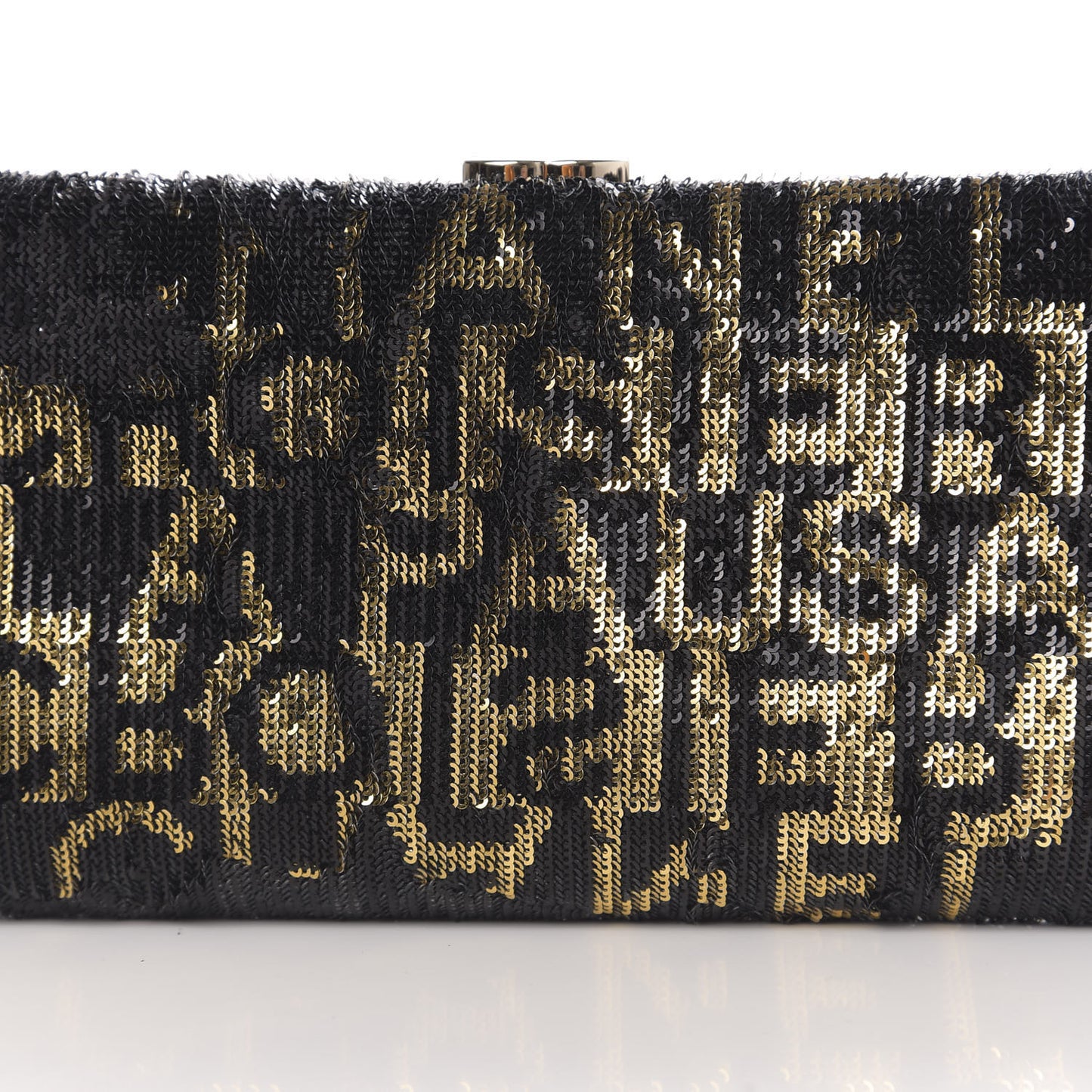 Sequin La Pausa Clutch Black Gold