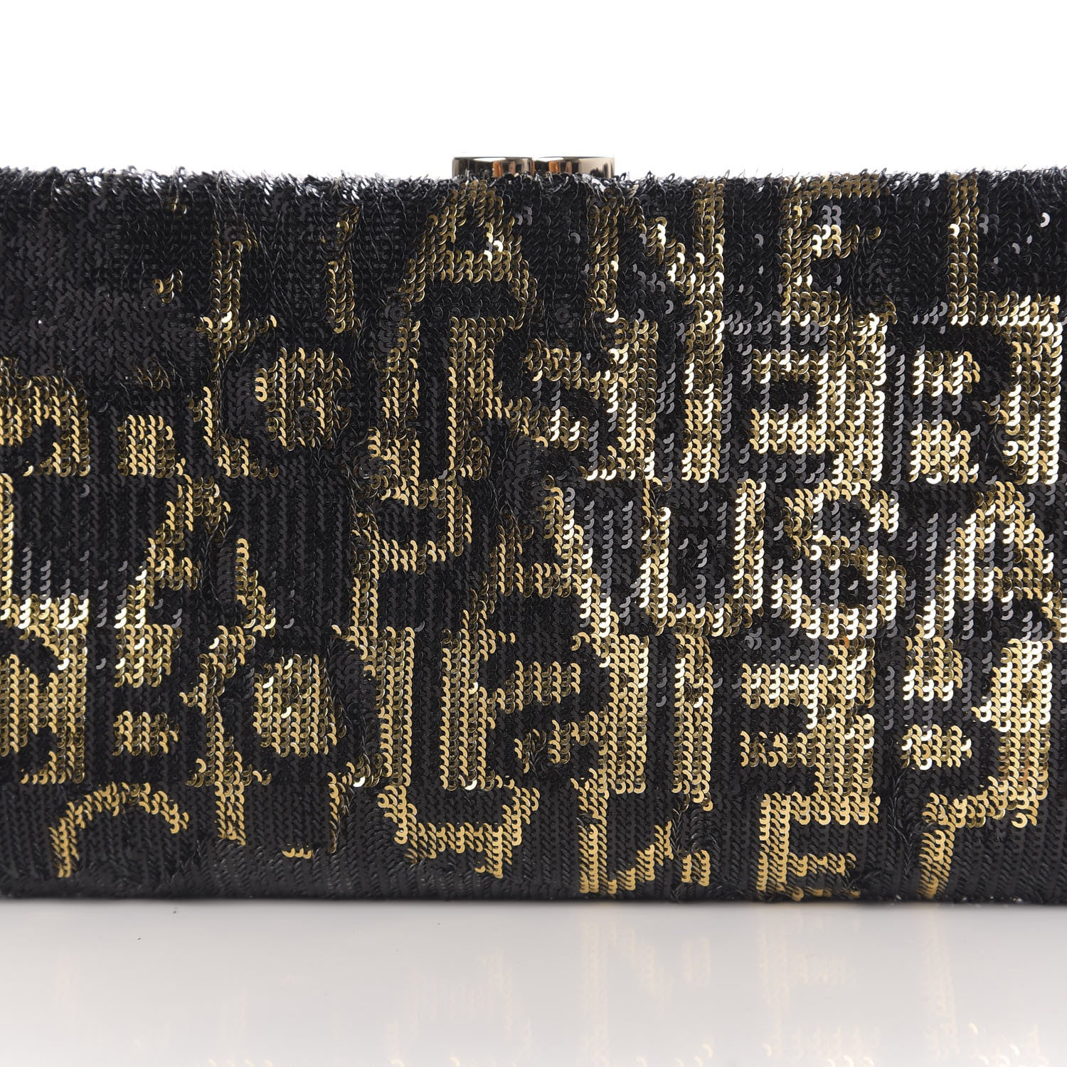 Chanel Sequin La Pausa Clutch Black Gold 8 of 8