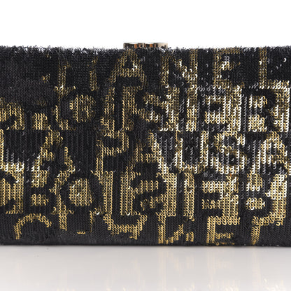 Chanel Sequin La Pausa Clutch Black Gold 8 of 8