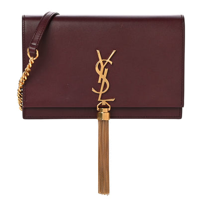 Saint Laurent Smooth Calfskin Classic Monogram Kate Tassel Chain Wallet Pallisandre 1 of 13