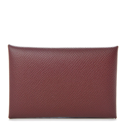 Hermes Epsom Calvi Card Case Rouge H 1 of 8