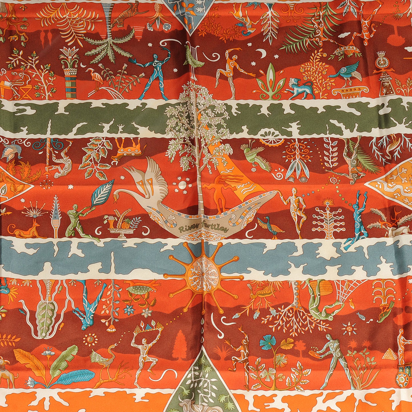 Silk Rives Fertiles Scarf 90