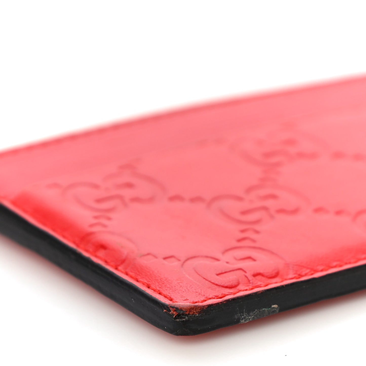 Guccissima Card Holder Red