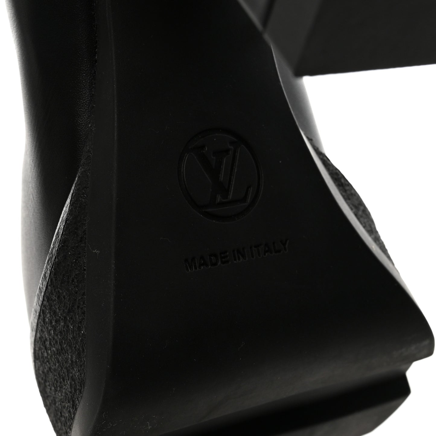 Calfskin Monogram LV Beaubourg Platform Ankle Boots 40 Black