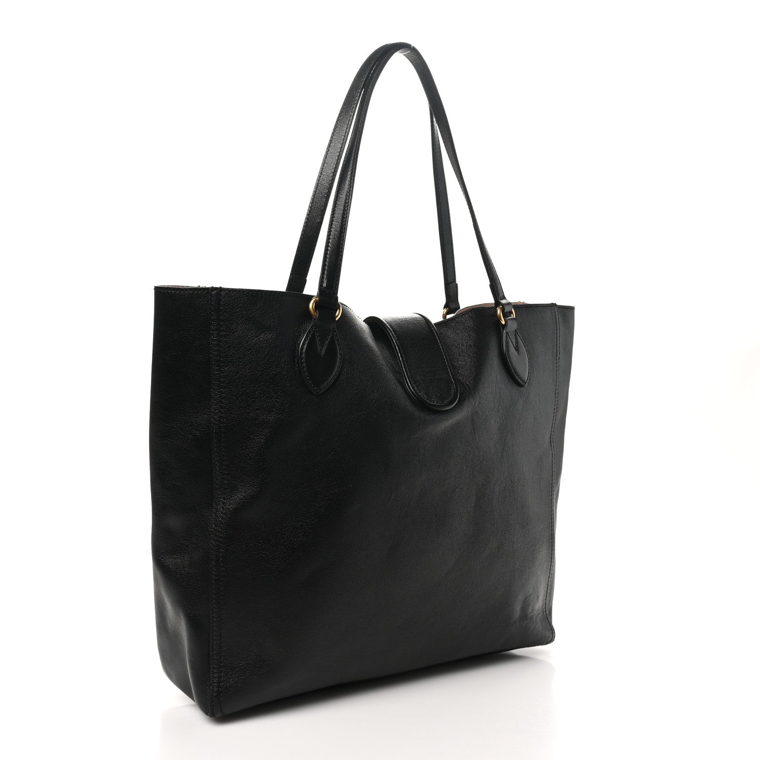Gucci New Sakai Calfskin Lux Medium Dahlia Tote Black 4 of 11