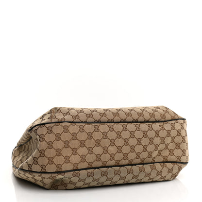 Gucci Monogram Large New Ladies Web Hobo Dark Brown 6 of 20