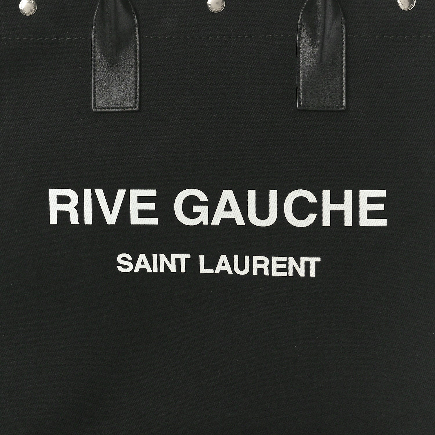 Saint Laurent Linen Calfskin Rive Gauche North South Tote Black 8 of 14