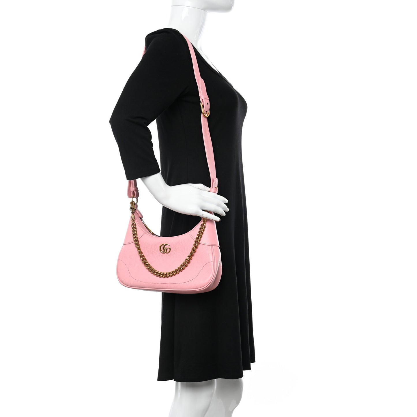 Goatskin Small Aphrodite Shoulder Bag Wild Rose