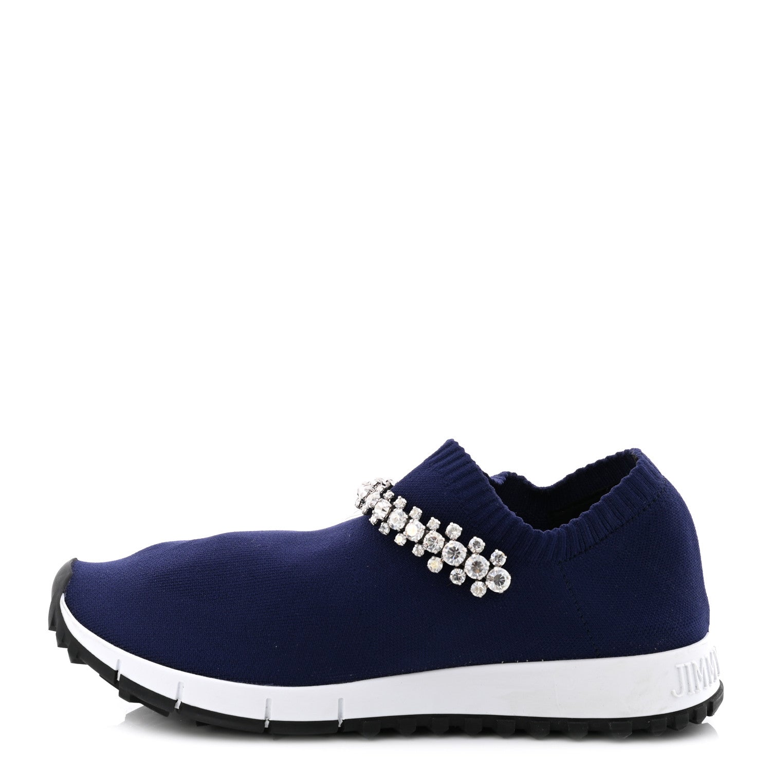 Jimmy Choo Knit Crystal Pearl Verona Sneaker 36.5 Navy 1 of 8