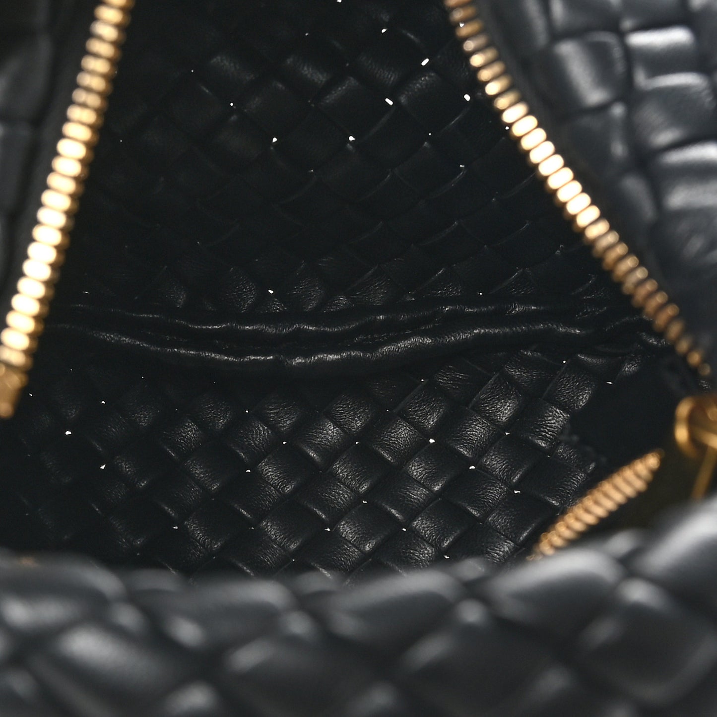 Lambskin Padded Intrecciato Mini Jodie Black