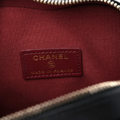 Chanel Lambskin Quilted CC In Love Heart Clutch With Chain Black 6 of 10