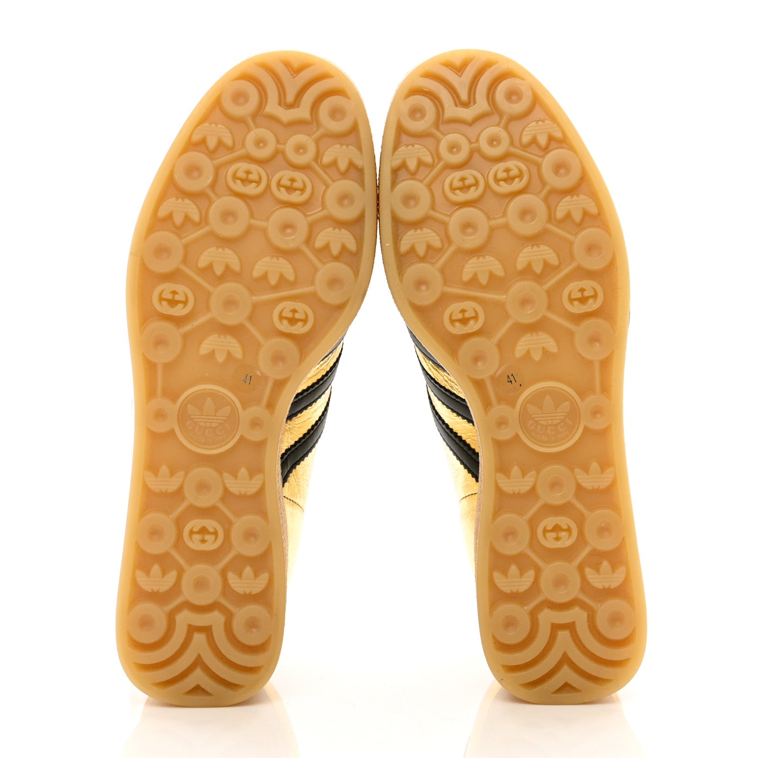 Gucci X ADIDAS Ginza Calfskin Demetra Gazelle Wedge Sneakers 41 King Gold Black 5 of 8