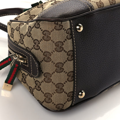Gucci Monogram Small Princy Satchel Dark Brown 8 of 11