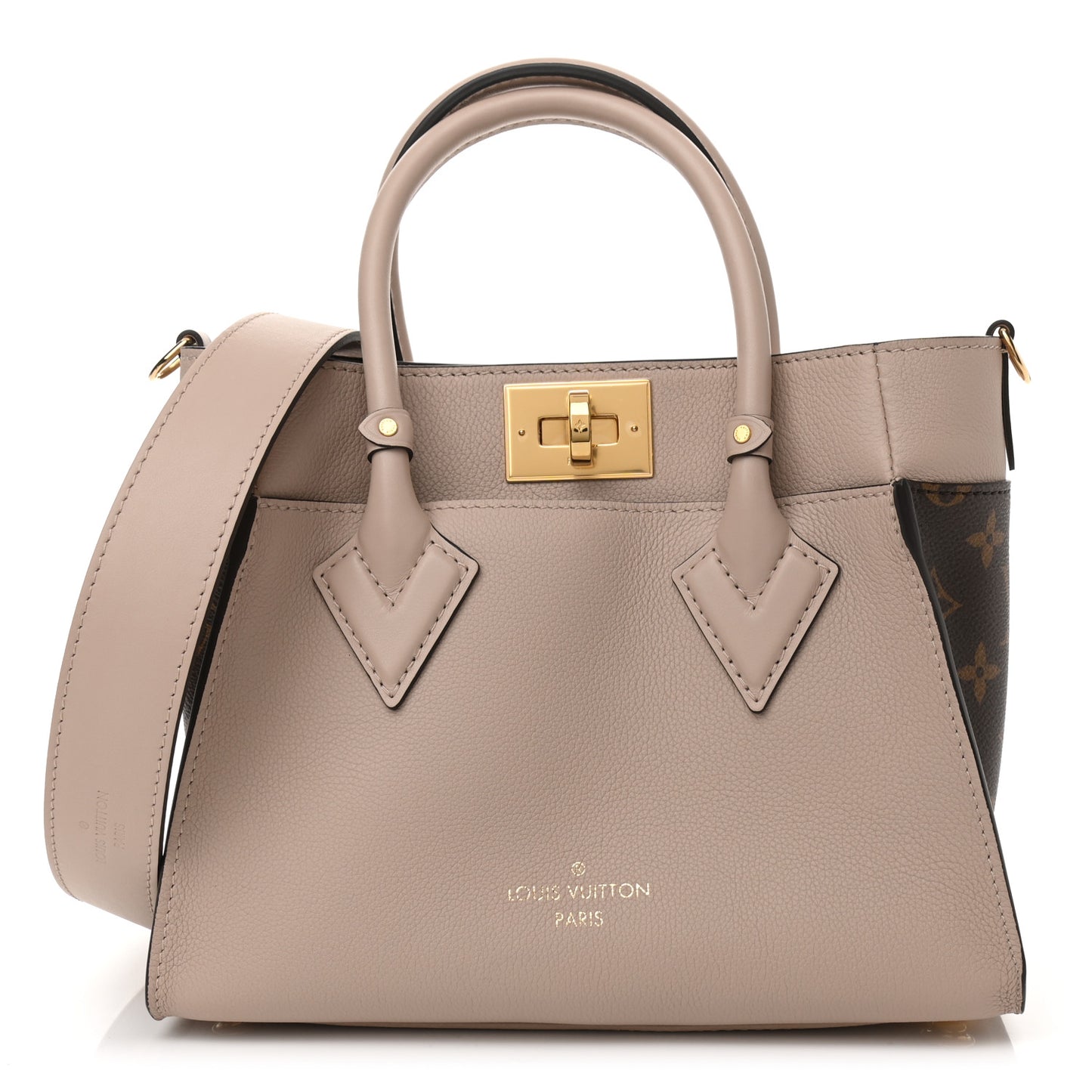 Calfskin Monogram On My Side PM Greige