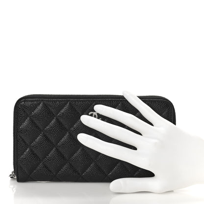 Chanel Caviar Quilted Large Gusset Zip Around Wallet Black 2 of 10