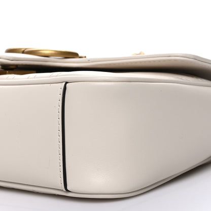 Gucci Calfskin Matelasse Mini GG Marmont Shoulder Bag White 11 of 11